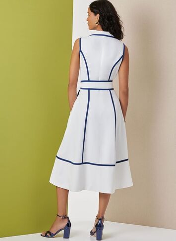 Butterick B7038H5 Misses' Lined Midi Dress and Tie Belt Sewing Pattern Packet, Design Code B7038, Sizes 6-8-10-12-14 in Saudi Arabia