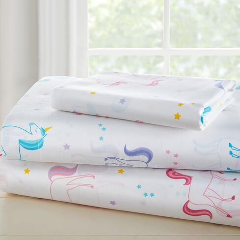 Wildkin Kids 100% Cotton Toddler Sheet Set for Boys & Girls, Bedding Set Includes Top Sheet, Fitted Sheet, Standard Pillow Case, Ideal Bed Sheet Set for Cozy Cuddles (Dinosaur Land) in Kuwait