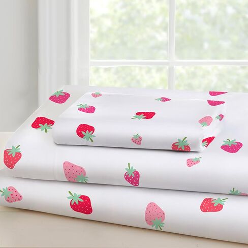 Wildkin Kids 100% Cotton Toddler Sheet Set for Boys & Girls, Bedding Set Includes Top Sheet, Fitted Sheet, Standard Pillow Case, Ideal Bed Sheet Set for Cozy Cuddles (Dinosaur Land) in Saudi Arabia