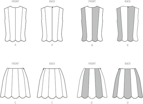 McCall's M8610Y5 Misses' Sleeveless Fitted Knit Top and Skirt Sewing Pattern Packet, Design Code M8610, Sizes 18-20-22-24-26 in Saudi Arabia