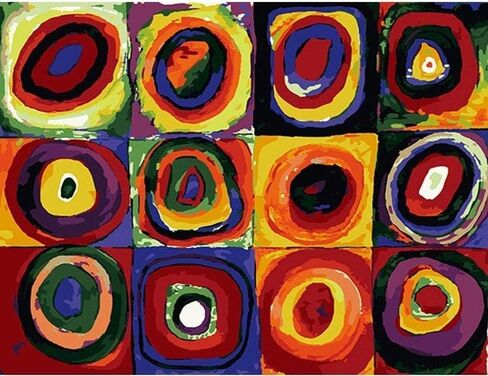 Color Study - Wassily Kandinsky - Paint by Number Kit - 16"x20" (40x50cm) - DIY Acrylic Painting Home Decor in Saudi Arabia