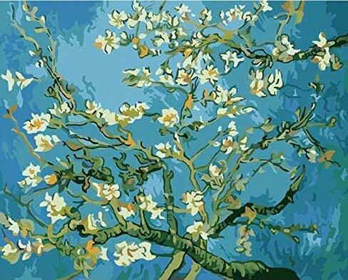 Almond Blossoms - Van Gogh - Paint by Number Kit - 16"x20" (40x50cm) - DIY Acrylic Painting Home Décor in Saudi Arabia