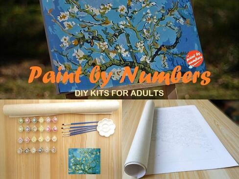 Almond Blossoms - Van Gogh - Paint by Number Kit - 16"x20" (40x50cm) - DIY Acrylic Painting Home Décor in Saudi Arabia