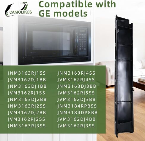 شبكة تهوية الميكروويف WB34X25406 تناسب استبدال شبكة التهوية العلوية GE WB34X25406 4465386 AP6040821 PS11774030 EAP11774030 (قطعتان أسودتان) in Kuwait