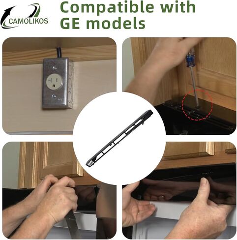 WB34X25406 Microwave Vent Grille Fits for GE WB34X25406 Top Vent Grille Replacement 4465386 AP6040821 PS11774030 EAP11774030 (Black 1PC) in Kuwait