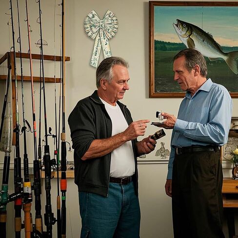 شريط خيش ذو طابع صيد السمك - مقاس 2.5 بوصة × 5 ياردات لكل منهما، تصميم "Reel Good Times" و"Born to Fish" مع حافة سلكية، مثالي لمناسبات الأسماك، والحرف اليدوية، وديكور الحفلات، وتغليف الهدايا (صيد الأسماك) in Kuwait