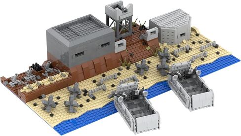 1120 Piece WW2 Landing Craft Battlefield Military Fortresses Building Block Set Toys for Kids.Including Fortresses,Landing Craft, Turrets.The Best Gift for Military Enthusiasts. in Saudi Arabia