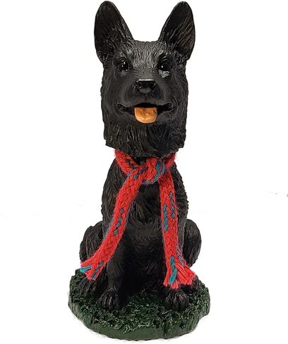 Animal Den German Shepherd Black Dog Bobblehead Figure for Car Dash Desk Fun Accessory in Saudi Arabia