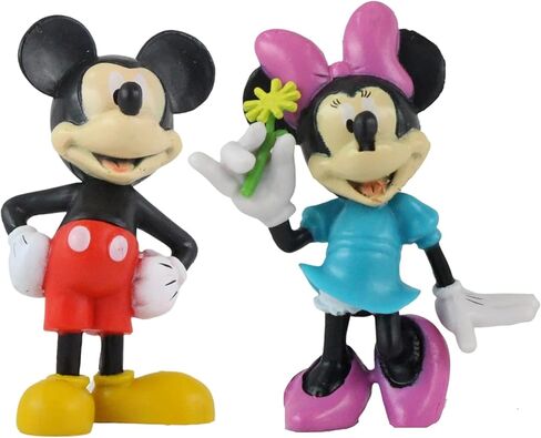 Toptoys2u Bargain Bundles Mickey and Friends 3D Figures - Highly Detailed Collectible Miniature Figures Perfect for Cake Toppers - (Complete Set of 12) in Saudi Arabia