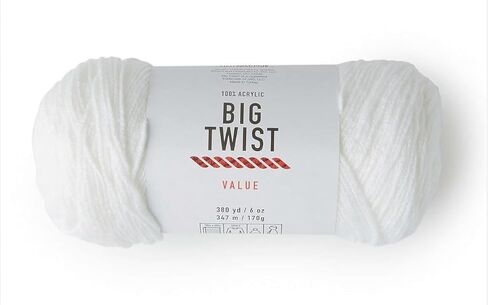 Big Twist Value Acrylic Yarn - White in Kuwait
