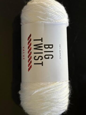 Big Twist Value Acrylic Yarn - White in Kuwait