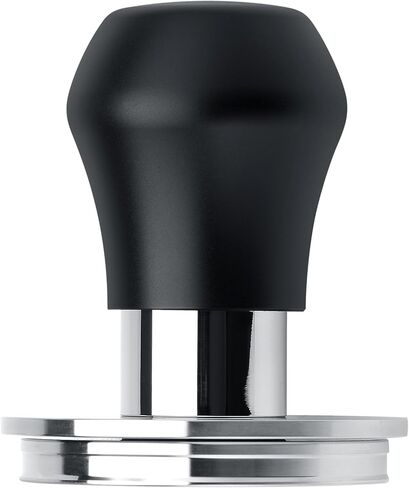 Normcore 53.3mm Espresso Tamper V4.1 Mini، قهوة محملة بنابض مع تعليقات النقر، حاجز مسطح من الفولاذ المقاوم للصدأ ذاتي التسوية، متوافق مع مرشحات Breville Sage 54 مم، أسود in Kuwait