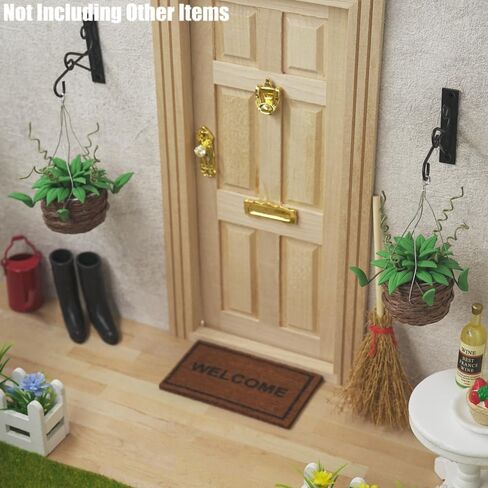 Odoria Dollhouse Scroll Bracket Miniature: 1/12 Scale Wall Hanging Hook Black for Garden Balcony Victorian Vintage - Mini Plant Hanger Outdoor Ornaments for Tiny Flower Planter Model DIY Craft in Saudi Arabia