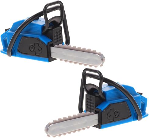 2pcs Miniature Chainsaw Model for Dollhouse Decor Tiny Gardening Tool Prop for Mini Realistic Design Use Holidays and Birthdays in Saudi Arabia