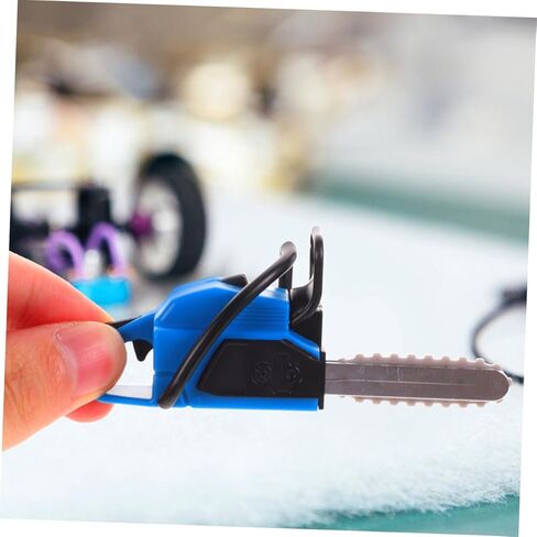 2pcs Miniature Chainsaw Model for Dollhouse Decor Tiny Gardening Tool Prop for Mini Realistic Design Use Holidays and Birthdays in Saudi Arabia