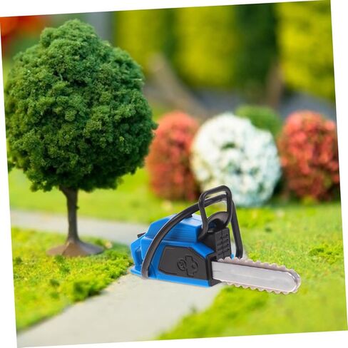 2pcs Miniature Chainsaw Model for Dollhouse Decor Tiny Gardening Tool Prop for Mini Realistic Design Use Holidays and Birthdays in Saudi Arabia