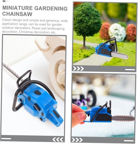 2pcs Miniature Chainsaw Model for Dollhouse Decor Tiny Gardening Tool Prop for Mini Realistic Design Use Holidays and Birthdays in Saudi Arabia