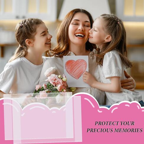 200 Pcs 8.7 x 5.7 Inches Greeting Card Jackets Clear Card Sleeves Fits A2 Valentine Wedding Birthday Cards Envelope Book-Style Opening Cellophane Cover Sleeves for Display Protection in Saudi Arabia