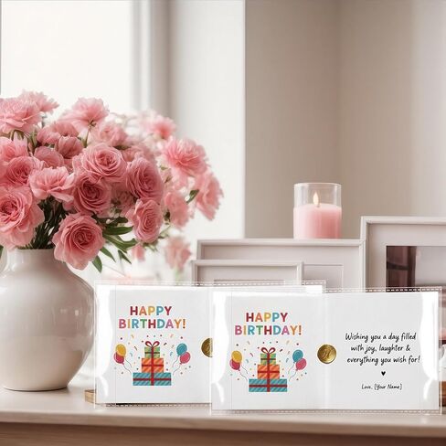 200 Pcs 8.7 x 5.7 Inches Greeting Card Jackets Clear Card Sleeves Fits A2 Valentine Wedding Birthday Cards Envelope Book-Style Opening Cellophane Cover Sleeves for Display Protection in Saudi Arabia