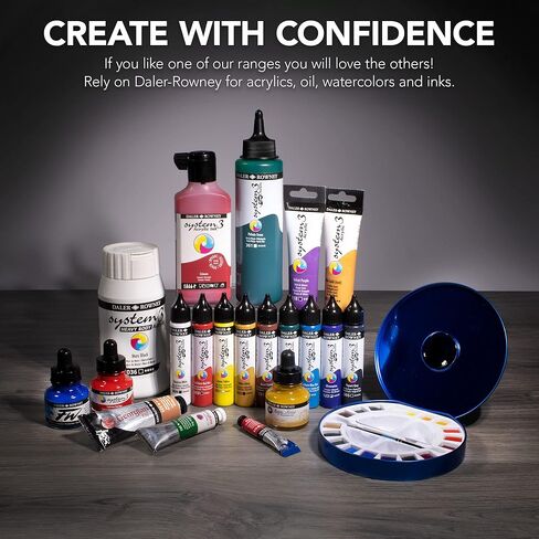 Daler-Rowney Georgian 10-Tube Introductory Water Mixable Oil Paint Set - Art Paints for Canvas Paper and More - Oil Painting Supplies for Artists and Students - Artist Oil Paint for Any Skill Set in Saudi Arabia