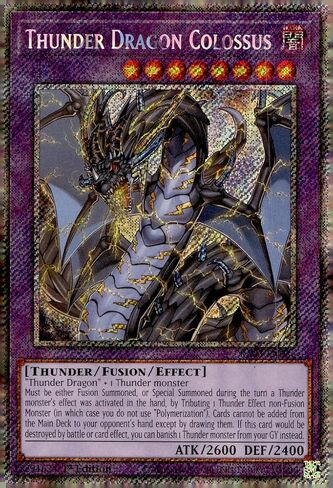 Thunder Dragon Colossus (Platinum Secret Rare) - RA03-EN036 - Platinum Secret Rare - 1st Edition in Saudi Arabia