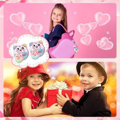 Quelay 36 Sets Valentines Day Cards for Kids Classroom with Scented Dessert Keychains Cute Toys Stress Relief Keychains Exchange Gift Prizes Party Favors for Boys Girls(Dessert) in Saudi Arabia