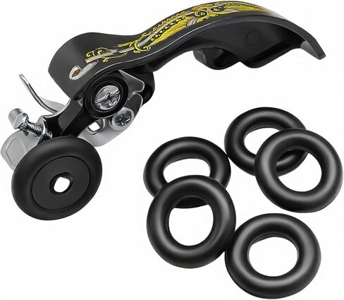 Fbshicung 1Pcs Metal Vintage Sewing Machine Spool Winding Device and 5 Black Rubber Rings for Old Style Household Sewing Machine Accessories Parts in Saudi Arabia