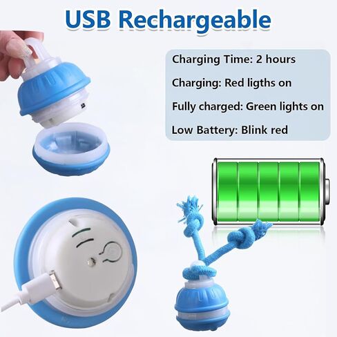 Interactive Dogs Toy with Motion Activated - 3 Play Modes Smart Moving Ball for Small Medium Doggy, USB Rechargeable Squeaky Rolling Accessory with Auto-Wake & Mute Option for Indoors Outdoors in Saudi Arabia