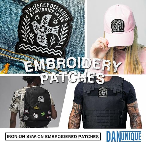 Pro Immigrant Patch Immigration Human Rights Activist 3" Political Leftist Feminist Sew On/Iron On Embroidery Patch for Caps, Bags, Backpacks, Hat, Jackets, Uniform DIY PVC Gifts for Her Him 3 Inches in Saudi Arabia