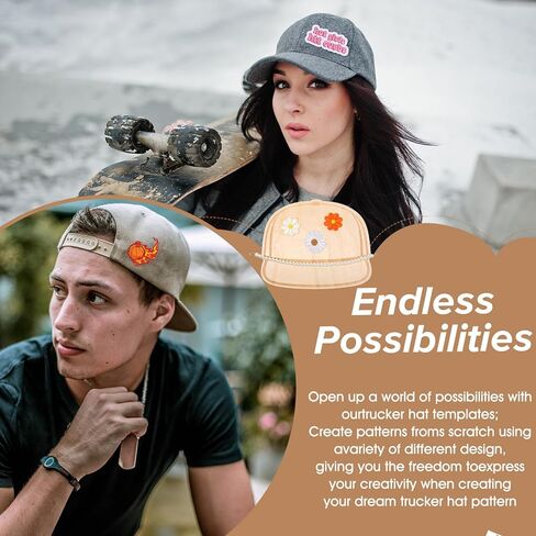 3Pcs Truck Hat Template Palette Wood Baseball Cap Templates Personalized Hat Patches Tool Truck Cap Design Accessories Supplies DIY Patches in Kuwait