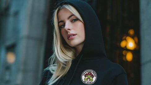 Funny Frog Mushroom Patch – “The Horrors Persist But So Do I" Embroidered Iron-On Applique, 3" Cute Gothic Dark Humor Accessory for Jackets, Backpacks, Vests in Saudi Arabia