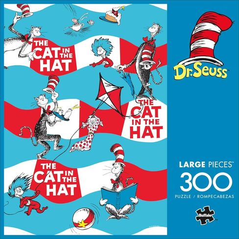 Buffalo Games - Dr. Seuss Enterprises - The Cat in The Hat Stripes - Jigsaw Puzzle for Adults - Challenging Puzzle Perfect for Game Nights - Finished Size is 21.25 x 15.00 in Saudi Arabia
