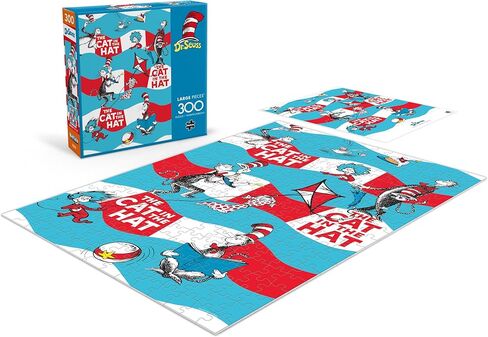 Buffalo Games - Dr. Seuss Enterprises - The Cat in The Hat Stripes - Jigsaw Puzzle for Adults - Challenging Puzzle Perfect for Game Nights - Finished Size is 21.25 x 15.00 in Saudi Arabia