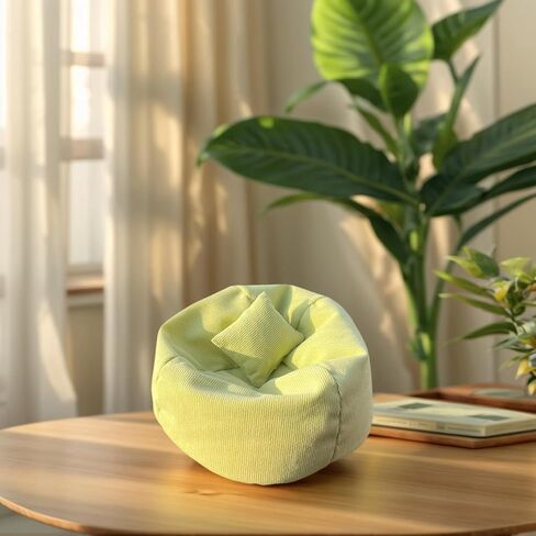 Doll Chair Compatible with Labubu,Mini Sofa Display Accessories for Doll Lovers & Collectors,Dress-up Accessories for Dollhouse, Desktop Decoration (Light Green) in Saudi Arabia