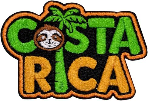 Sloth Adventure Costa Rica Patch – 2.1 inches, Cool Costa Rica Souvenir Patch – Iron On/Sew On Embroidered Travel Patches for Backpacks in Saudi Arabia