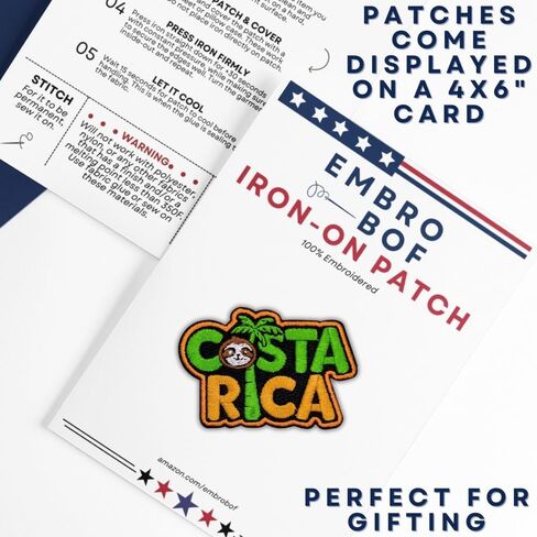 Sloth Adventure Costa Rica Patch – 2.1 inches, Cool Costa Rica Souvenir Patch – Iron On/Sew On Embroidered Travel Patches for Backpacks in Saudi Arabia
