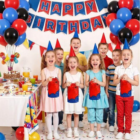 SilTriangle 48 Pcs Spider Themed Gift Bags 6.3 x 9 Inch Spider Cartoon Party Gift Snack Bags for Birthday Party Favors Decorations Supplies in Saudi Arabia
