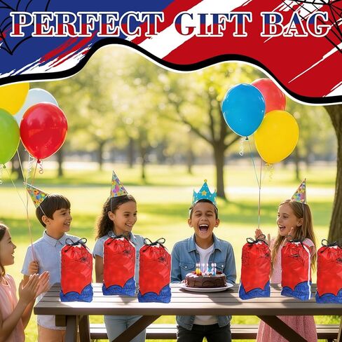 SilTriangle 48 Pcs Spider Themed Gift Bags 6.3 x 9 Inch Spider Cartoon Party Gift Snack Bags for Birthday Party Favors Decorations Supplies in Saudi Arabia