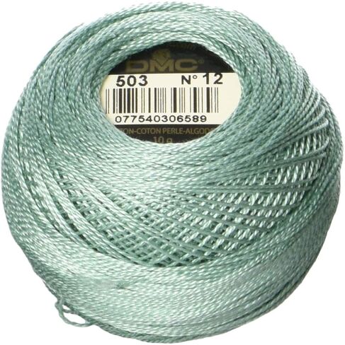 DMC Pearl Cotton Ball Size 12 141yd, Medium Blue Green in Saudi Arabia