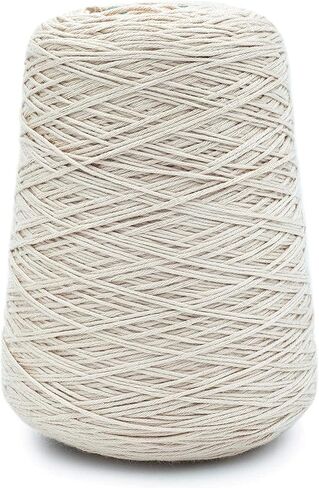 Silk City Fibers, Cotton Bambu Blended Yarn for Machine Knitting, Weaving and Crochet, Sand, 1 Cone, Designer Yarn for Premium Garments, Soft Shawls, and DK Weight Projects in Saudi Arabia