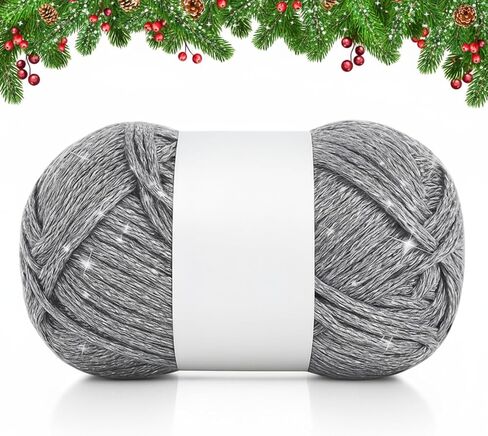 Timgle 50g Sparkle Yarn for Crocheting and Knitting; 70m Yarn for Beginners with Easy to See Stitches DIY Dolls, Scarves, Bags, Cushions(Yellow) in Saudi Arabia
