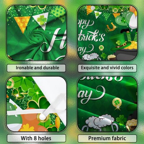 Avezano St. Patrick’s Day Garage Door Banner 6x13Ft Happy St Patricks Day Decorations Garage Door Cover Irish Gnome Shamrock Backdrop for St Patricks Day Party Outdoor Indoor in Saudi Arabia