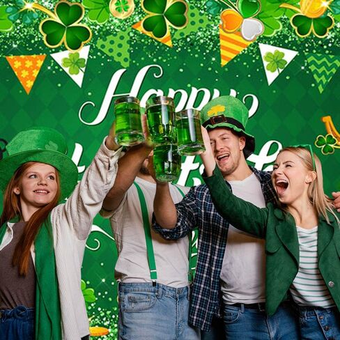Avezano St. Patrick’s Day Garage Door Banner 6x13Ft Happy St Patricks Day Decorations Garage Door Cover Irish Gnome Shamrock Backdrop for St Patricks Day Party Outdoor Indoor in Saudi Arabia