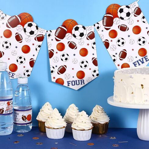 Sursurprise Sports 1st Birthday Decorations All Star Monthly Photo Banner for Boys Sports All Star First Birthday Party Supplies in Saudi Arabia