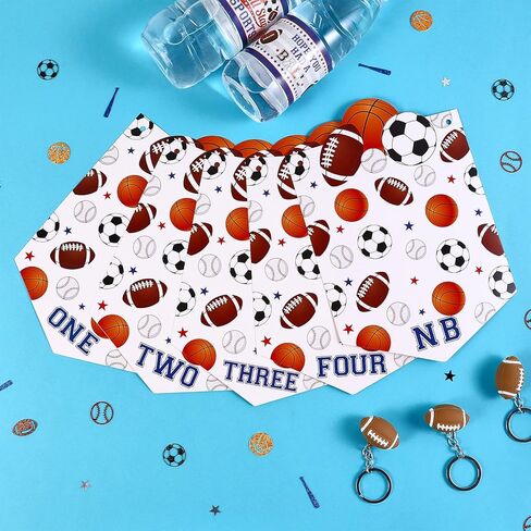 Sursurprise Sports 1st Birthday Decorations All Star Monthly Photo Banner for Boys Sports All Star First Birthday Party Supplies in Saudi Arabia