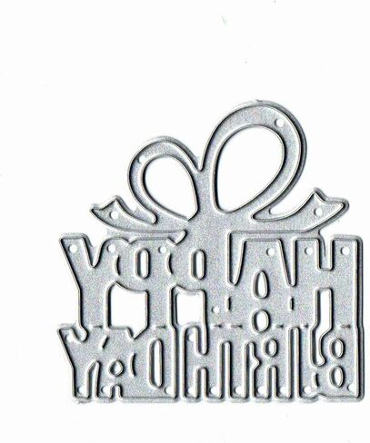 Happy Birthday Gift Box Metal Die Cuts,Birthday Bowtie Gift Box Cutting Dies Cut Stencils DIY Scrapbooking Decorative Embossing Paper Scrapbooking Card Making in Saudi Arabia