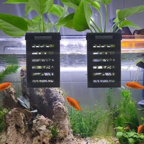 1 Set Aquarium Decor Tank,Plants Storage Rack with Hooks Landscaping Basin Holder Fish & Aquatic Pets Accessories(Style 2) in Saudi Arabia