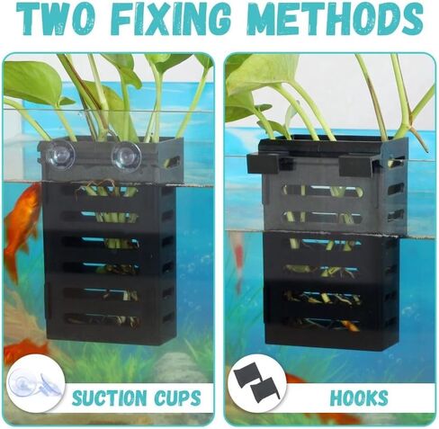 1 Set Aquarium Decor Tank,Plants Storage Rack with Hooks Landscaping Basin Holder Fish & Aquatic Pets Accessories(Style 2) in Saudi Arabia
