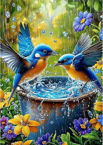 MOGTAA Horse Diamond Art Kits for Adults, 5D Full Drill Diamond Painting Kits for Adults Beginners, DIY Landscape Round Diamond Dots for Adults, Gem Art for Home Decor 12 X 16Inch in Kuwait