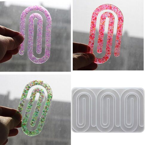 Silicone Pendant Mold Earring Molds Paper Clip Shape Jewelry Molds Silicone Texture Present for Jewelry Enthusiasts in Saudi Arabia